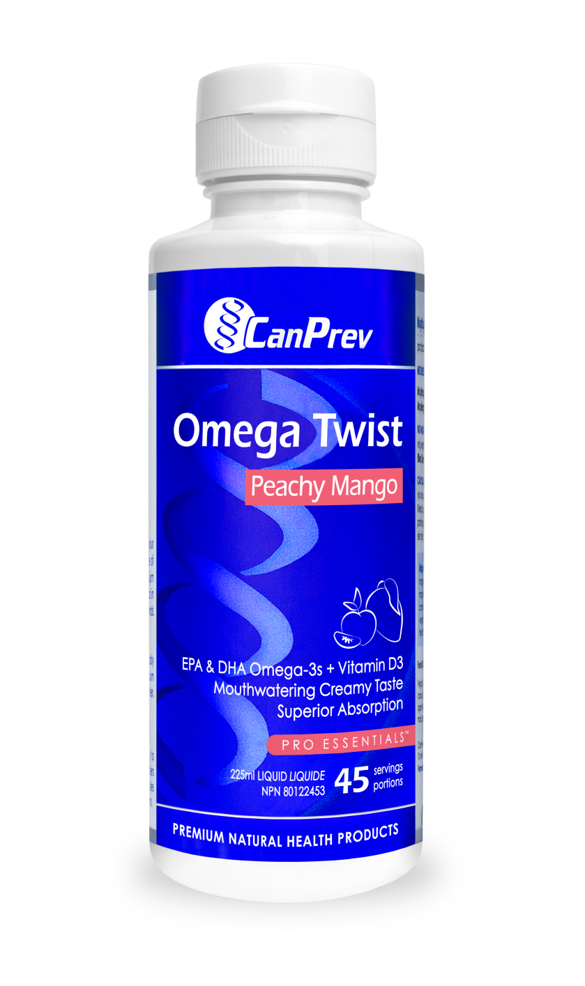 CanPrev Omega Twist Peach Mango 225ml- CANPREV-The Health Store- Default Title