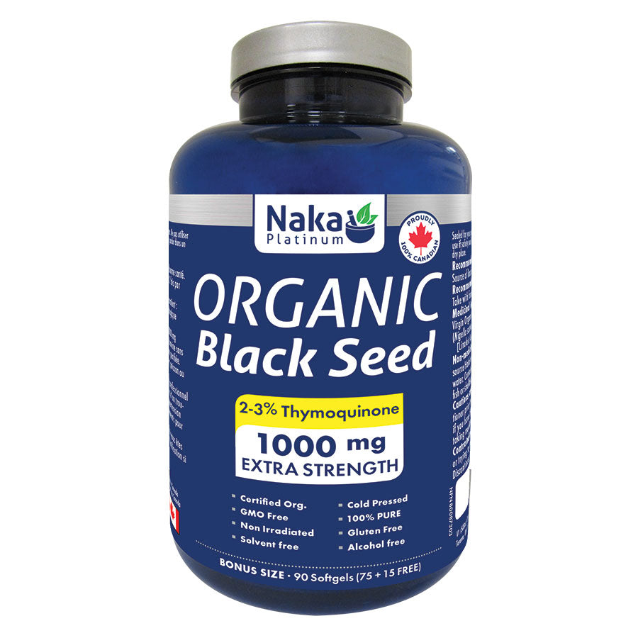 Naka organic Black Seed 1000 mg 90 soft gels- NAKA ORIGINAL-The Health Store- Default Title