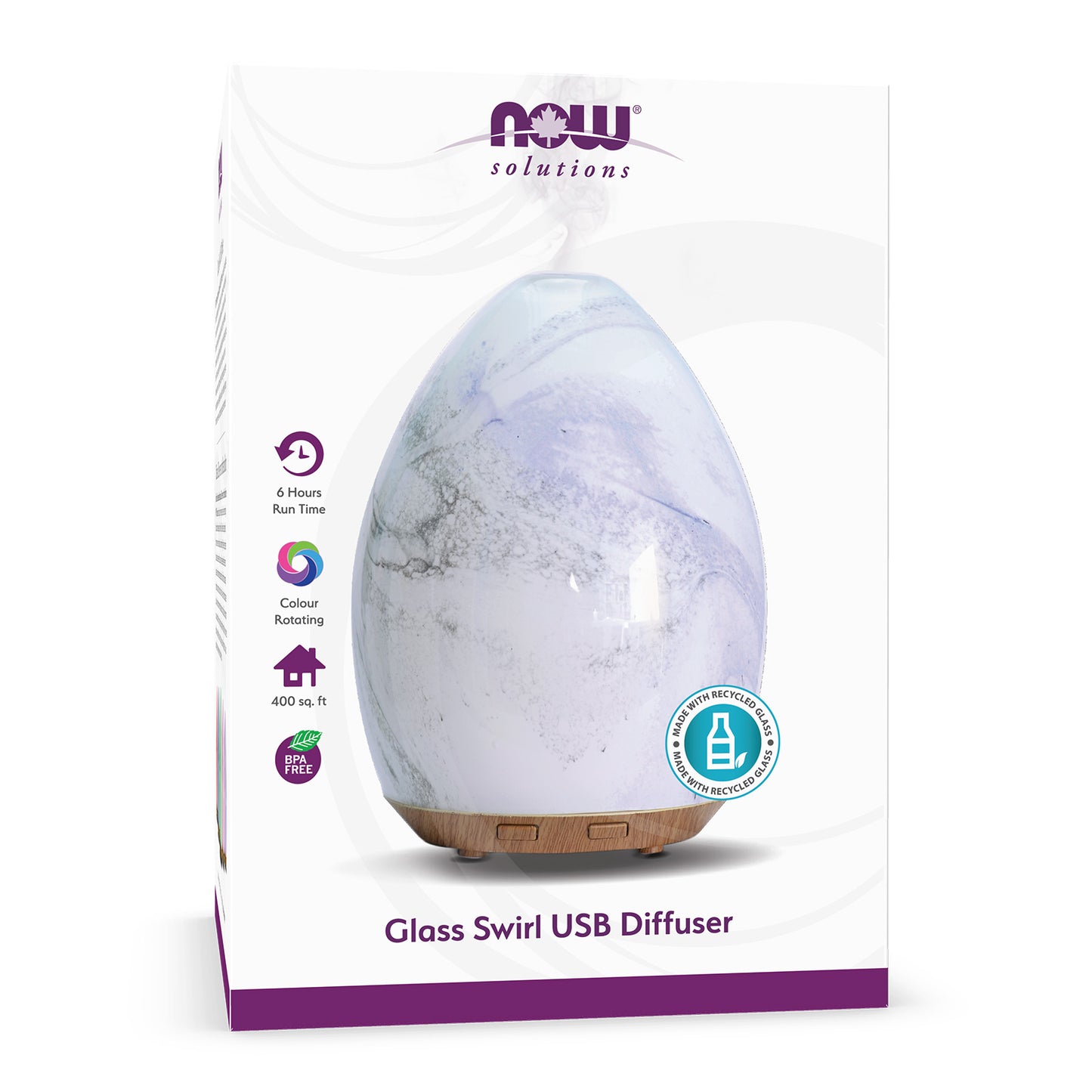 NOW Glass Swirl Oil Diffuser- PURE SOURCE-The Health Store- Default Title