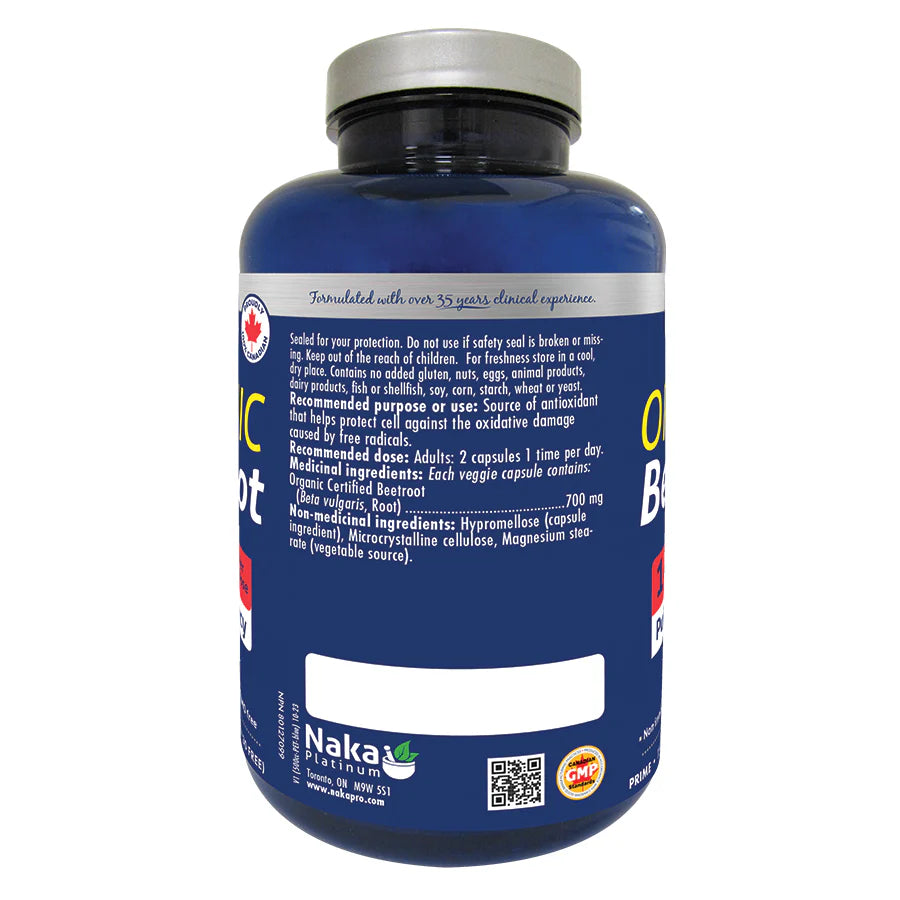 Naka Organic Beetroot 150 Vcaps- NAKA ORIGINAL-The Health Store- Default Title
