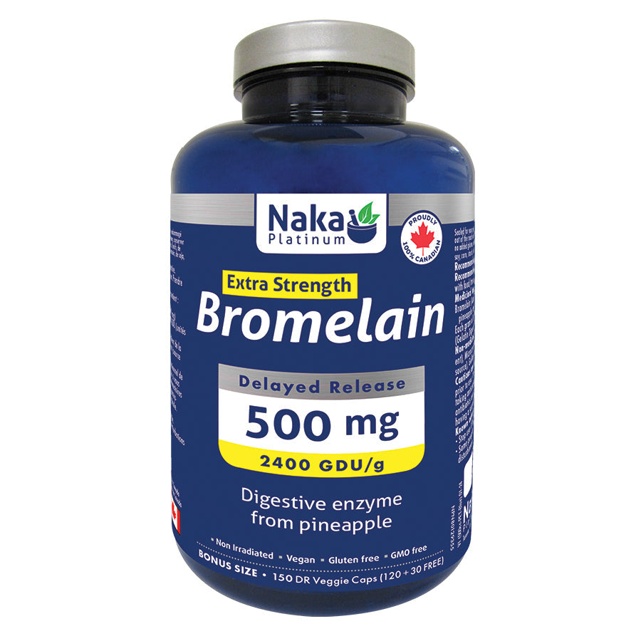 Naka Bromelain 500mg 75 Vcaps- NAKA ORIGINAL-The Health Store- Default Title