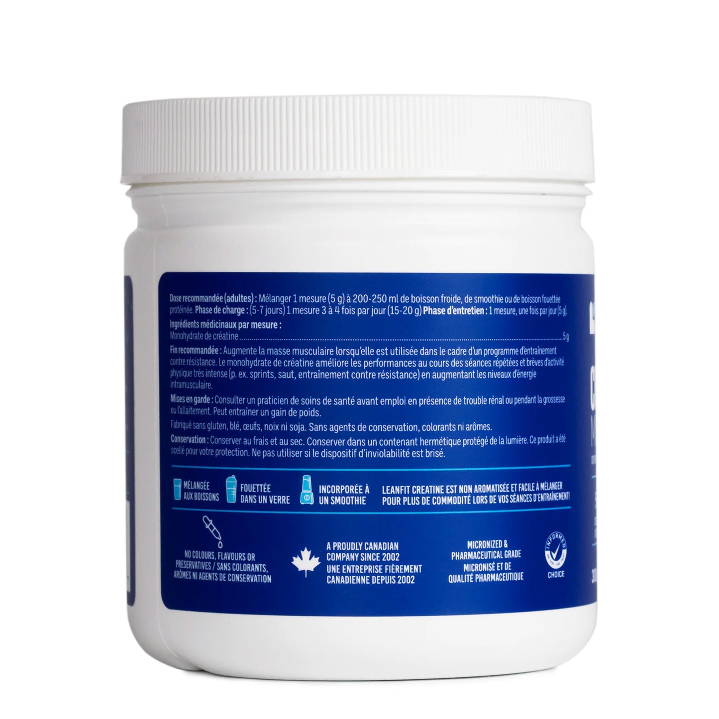 LEANFIT SPORT CREATINE MONOHYDRATE™ Unflavoured 300g- PURITY LIFE-The Health Store- Default Title