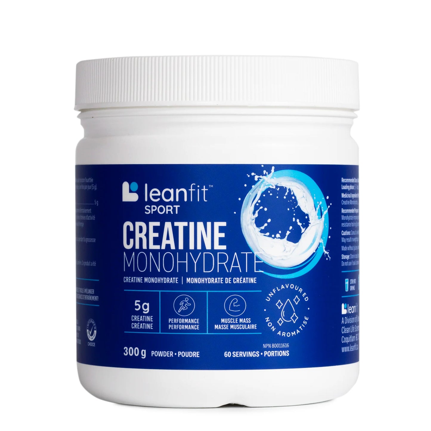 LEANFIT SPORT CREATINE MONOHYDRATE™ Unflavoured 300g