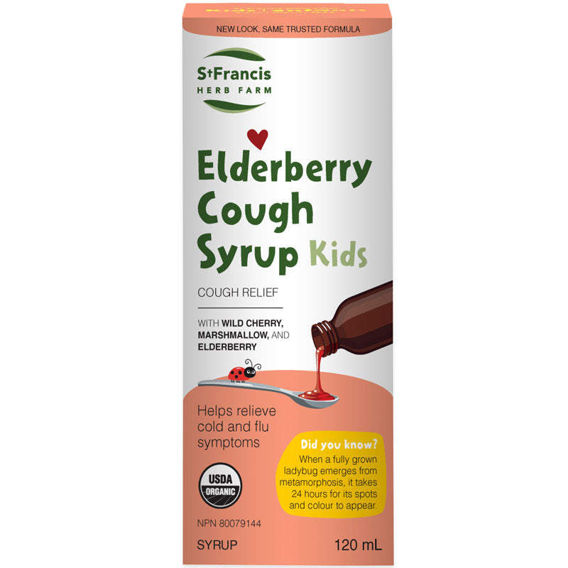St. Francis Kids Elderberry Cough Syrup 120mL- ST FRANCIS HERB FARM-The Health Store- Default Title