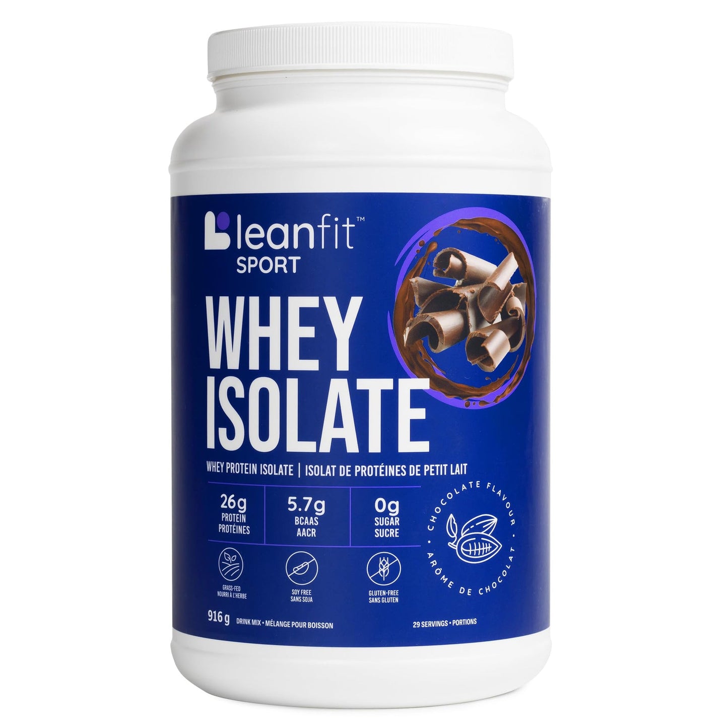 Leanfit Whey Isolate Chocolate 916g- PURITY LIFE-The Health Store- Default Title