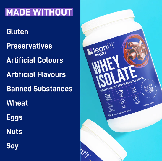 Leanfit Whey Isolate Chocolate 916g- PURITY LIFE-The Health Store- Default Title