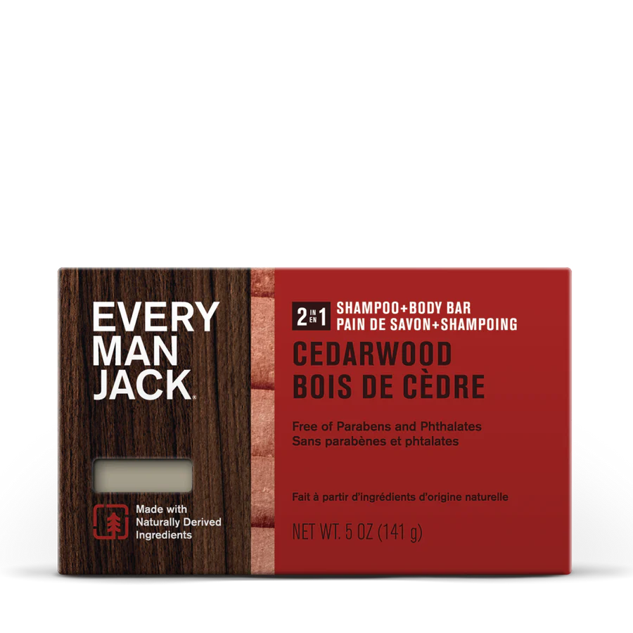Every Man Jack Cedarwood 2in1 Shampoo + Body Bar- PURITY LIFE-The Health Store- Default Title