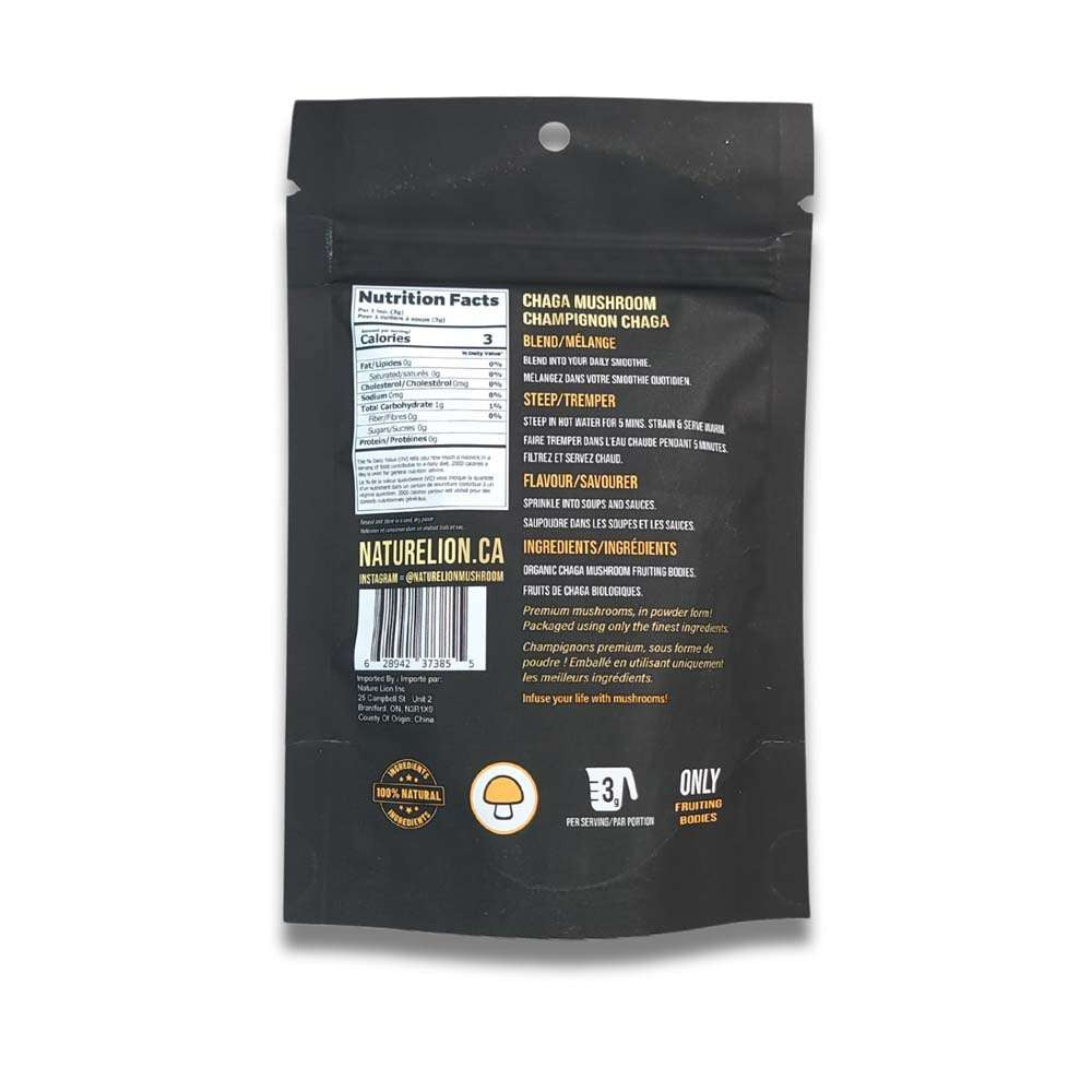 NatureLion - Chaga Mushroom Powder 60g- NatureLion-The Health Store- Default Title