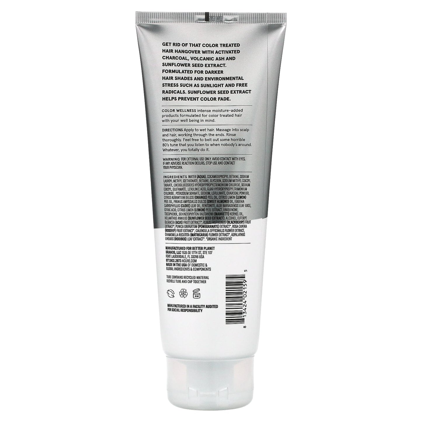ACURE DETOX-DEFY COLOUR WELLNESS SHAMPOO 8 FL OZ- PURITY LIFE-The Health Store- Default Title