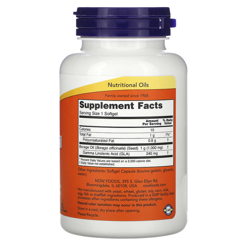 NOW Borage Oil GLA 60 Soft Gels- PURE SOURCE-The Health Store- Default Title