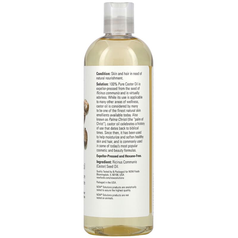 NOW Castor Oil 473mL- PURE SOURCE-The Health Store- Default Title