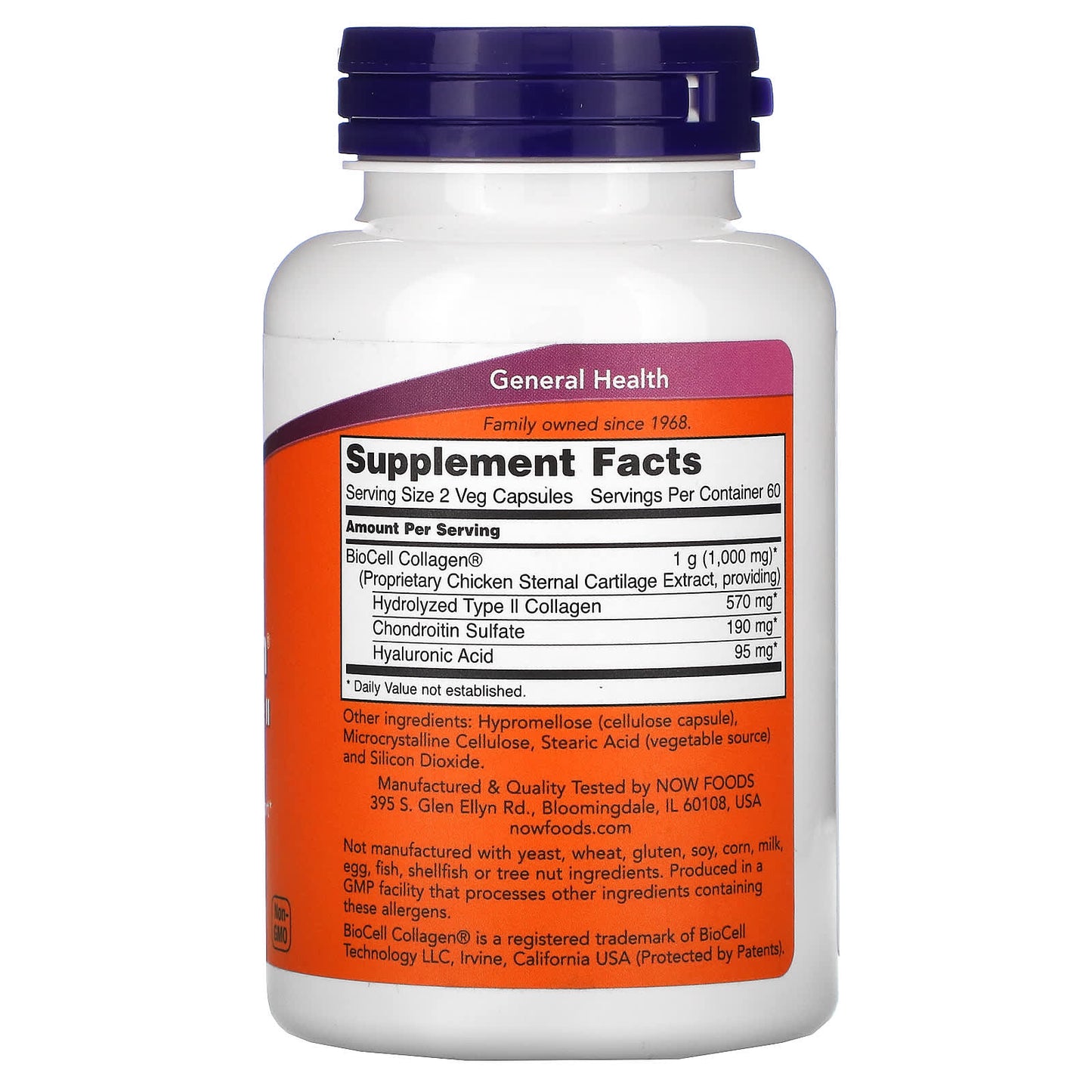 NOW Biocell Collagen Joint Support 120 V Caps- PURE SOURCE-The Health Store- Default Title