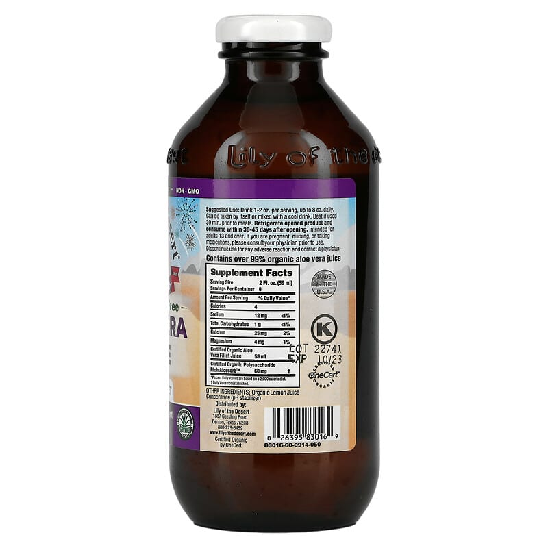Lily of the Desert Aloe Vera Juice - Inner Fillet Preservative Free 473mL- PURITY LIFE-The Health Store- Default Title