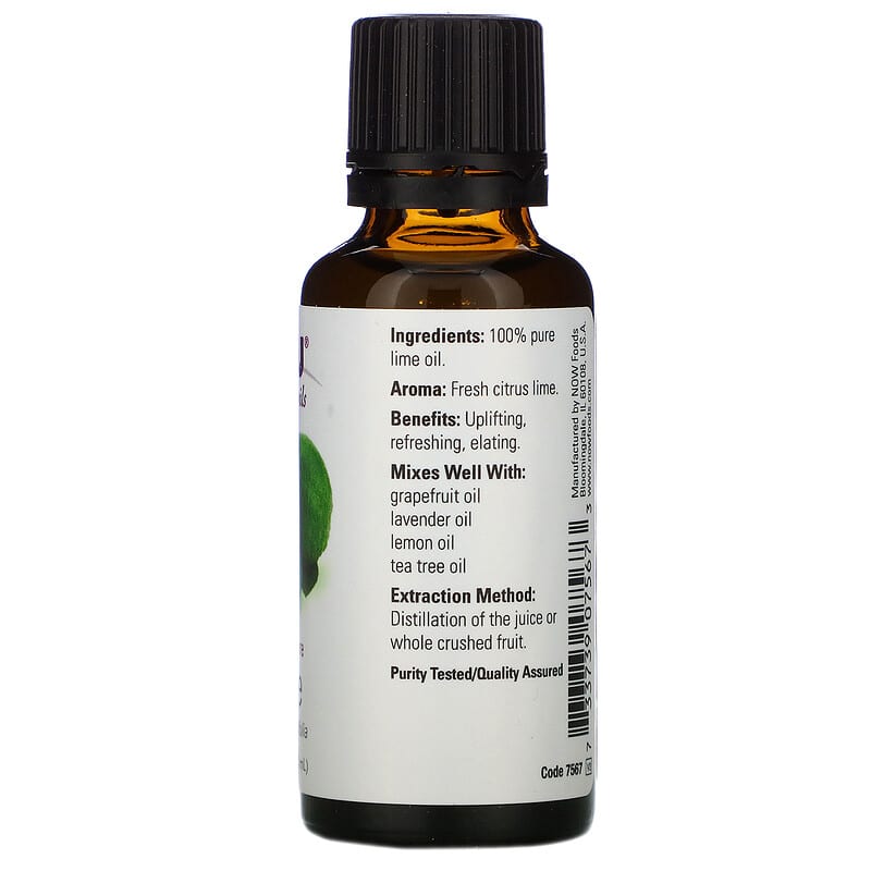 NOW Lime Essential Oil 30mL- PURE SOURCE-The Health Store- Default Title