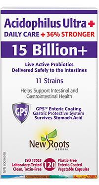 New Roots Acidophilus Ultra+ 15 Billion 120 V Caps