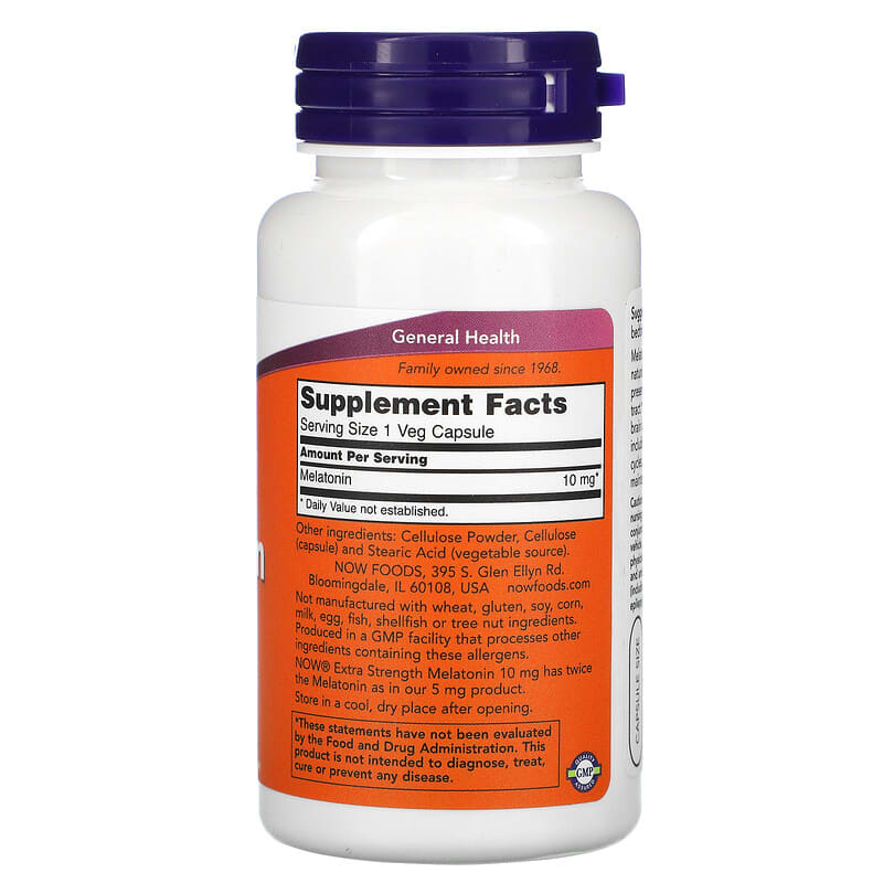 NOW Melatonin 10mg 100 V Caps- PURE SOURCE-The Health Store- Default Title