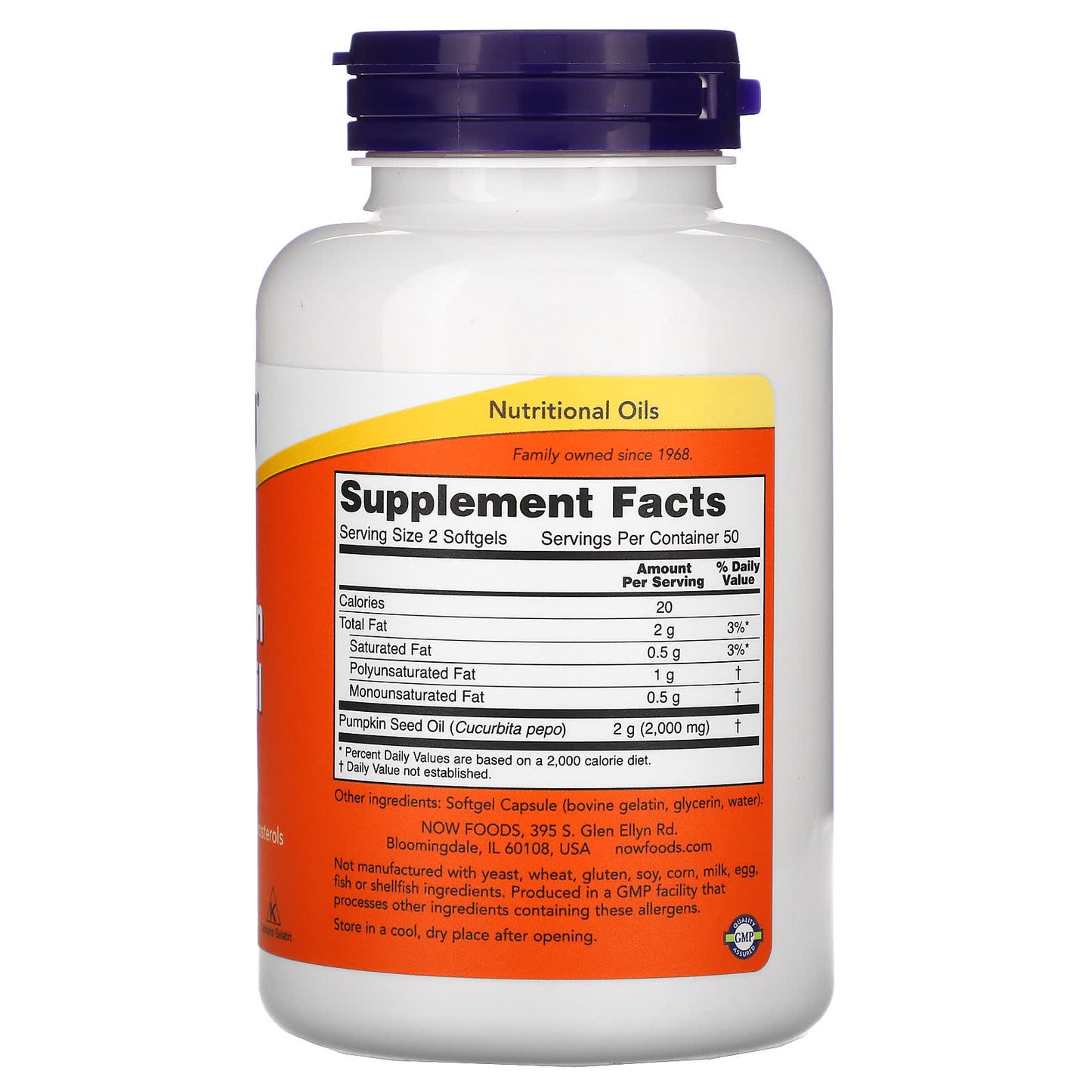 NOW Pumpkin Seed Oil 1000mg 100 Soft Gels- PURE SOURCE-The Health Store- Default Title