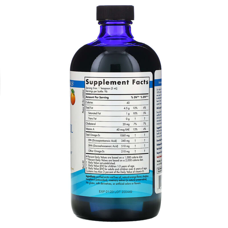 NORDIC Arctic Cod Liver Oil Omega-3 1060mg Orange 473mL- ECOTREND ECOLOGICS-The Health Store- Default Title