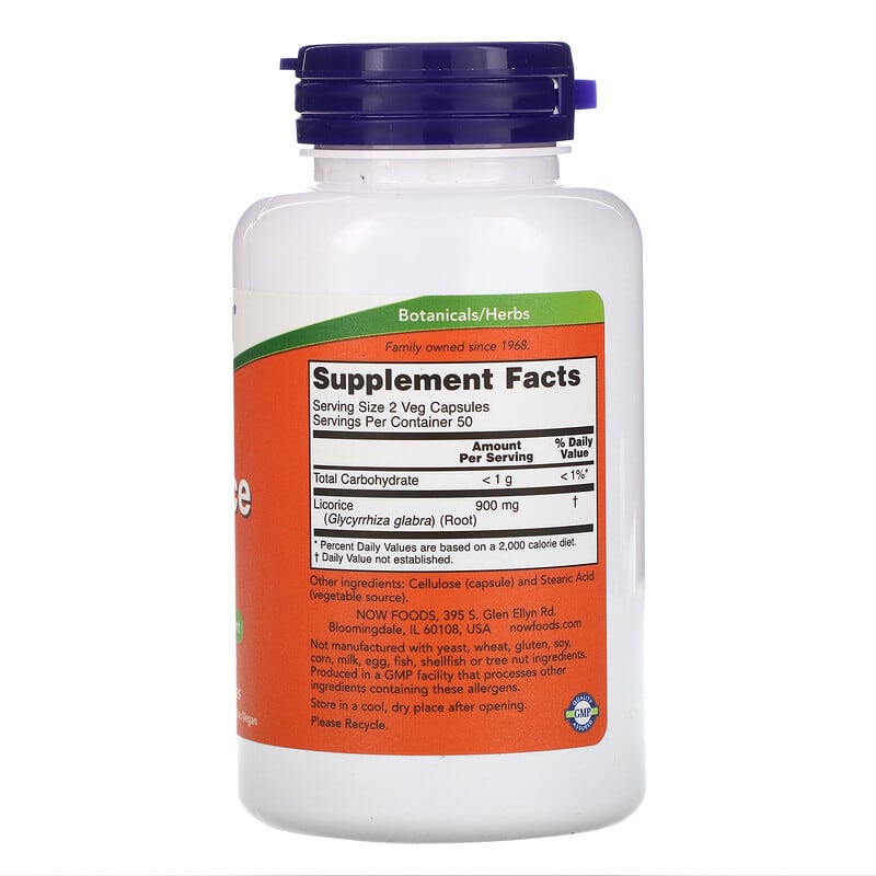 NOW Licorice Root 100 V Caps- PURE SOURCE-The Health Store- Default Title