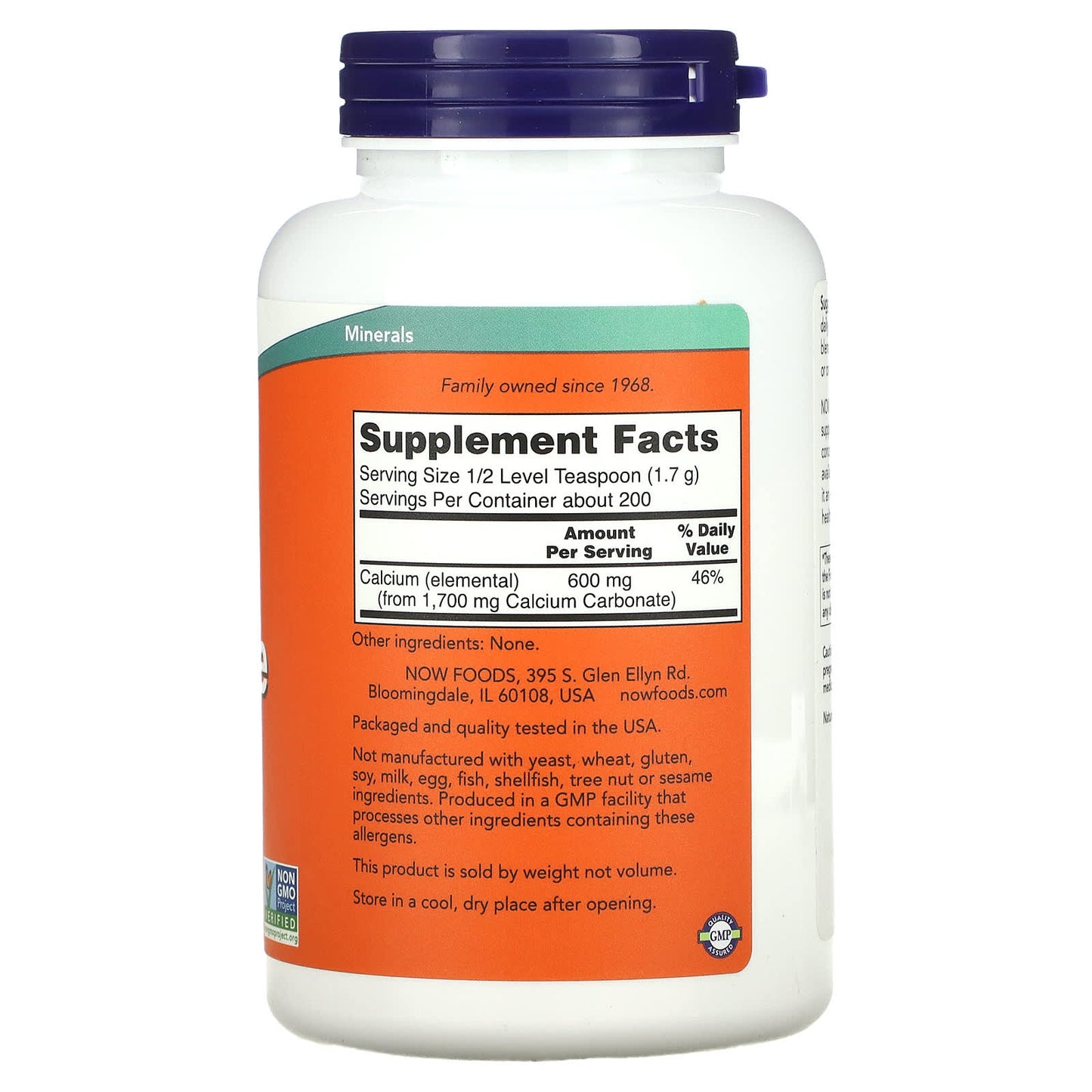 NOW Calcium Carbonate Powder 340g- PURE SOURCE-The Health Store- Default Title