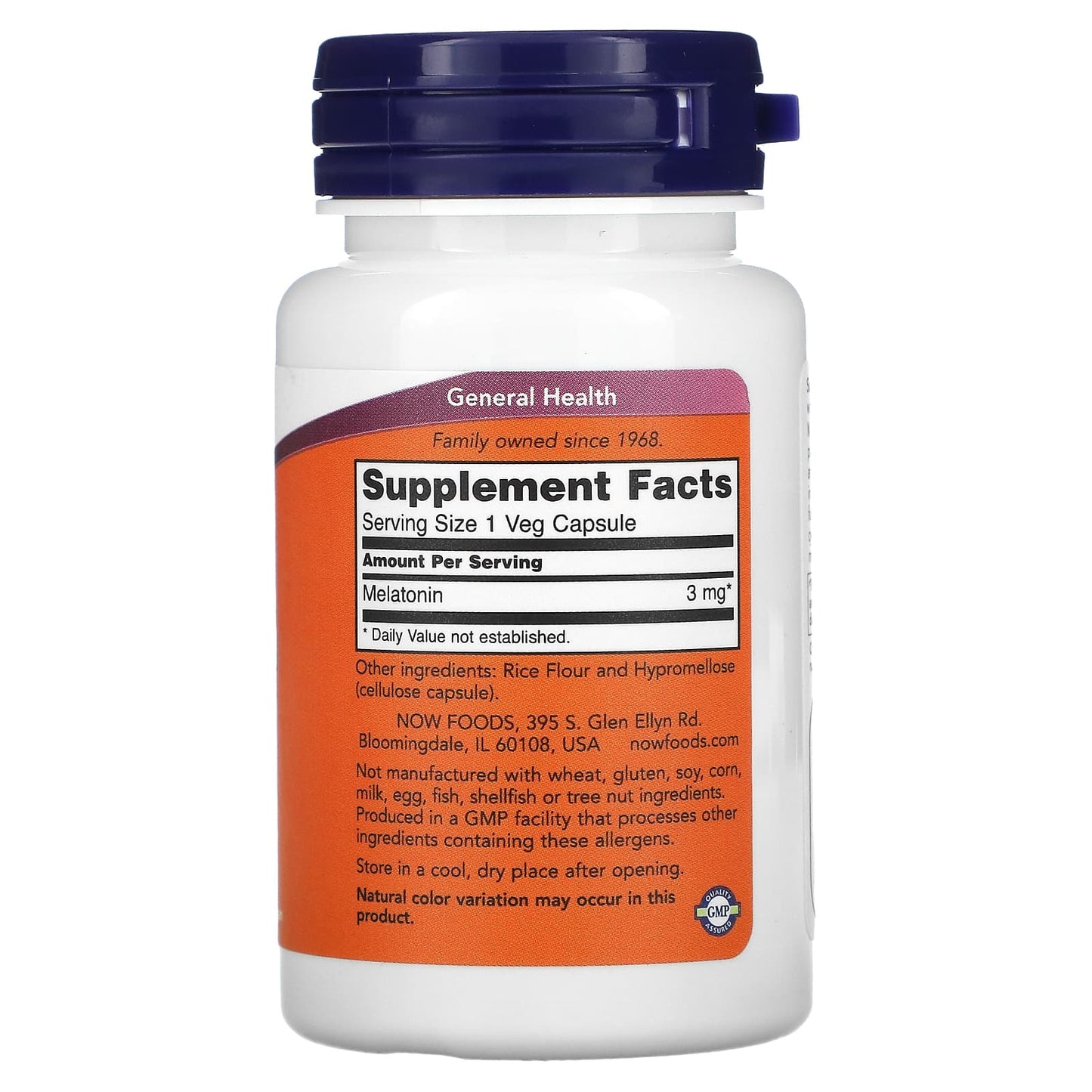 NOW Melatonin 3mg 60 V Caps- PURE SOURCE-The Health Store- Default Title