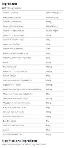 CanPrev Adult Multi 60 V Caps- CANPREV-The Health Store- Default Title