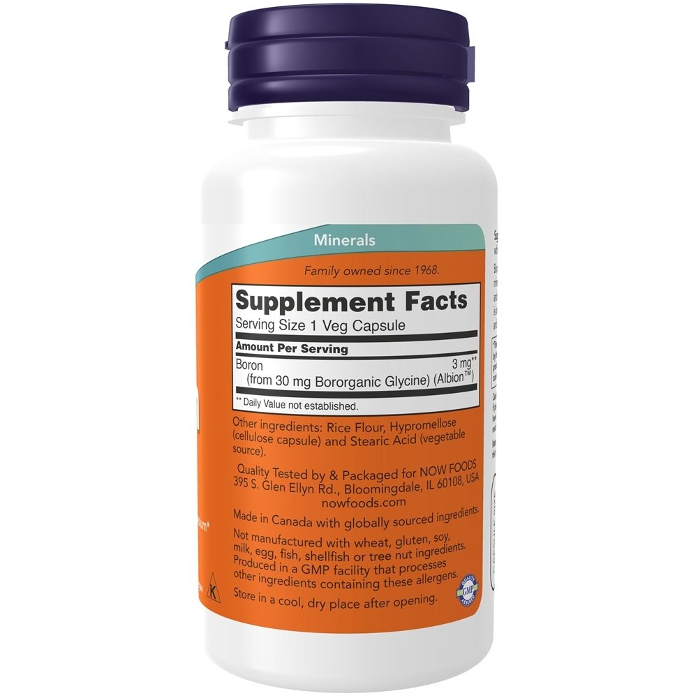 Now Boron 3mg Bone Support 3mg 100 Caps- PURE SOURCE-The Health Store- Default Title
