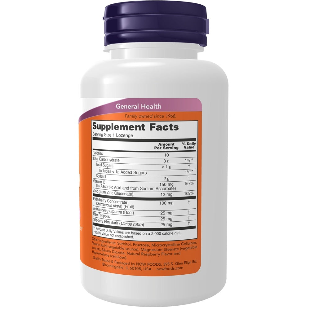NOW Elderberry & Zinc Immune Support 30 Lozenges- PURE SOURCE-The Health Store- Default Title