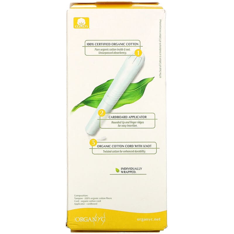 Organ(y)c Tampon with Applicator Regular 16 Count- PURITY LIFE-The Health Store- Default Title
