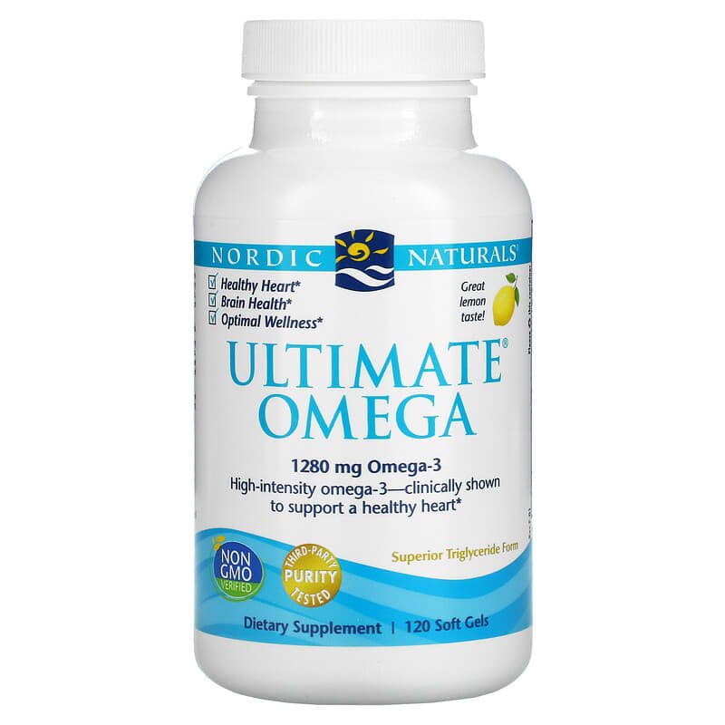 NORDIC Ultimate Omega Lemon 1280mg 120 Soft Gels- ECOTREND ECOLOGICS-The Health Store- Default Title
