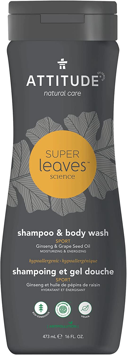 ATTITUDE Men 2 in 1 Sport Shampoo & Body Wash 473mL- PURITY LIFE-The Health Store- Default Title