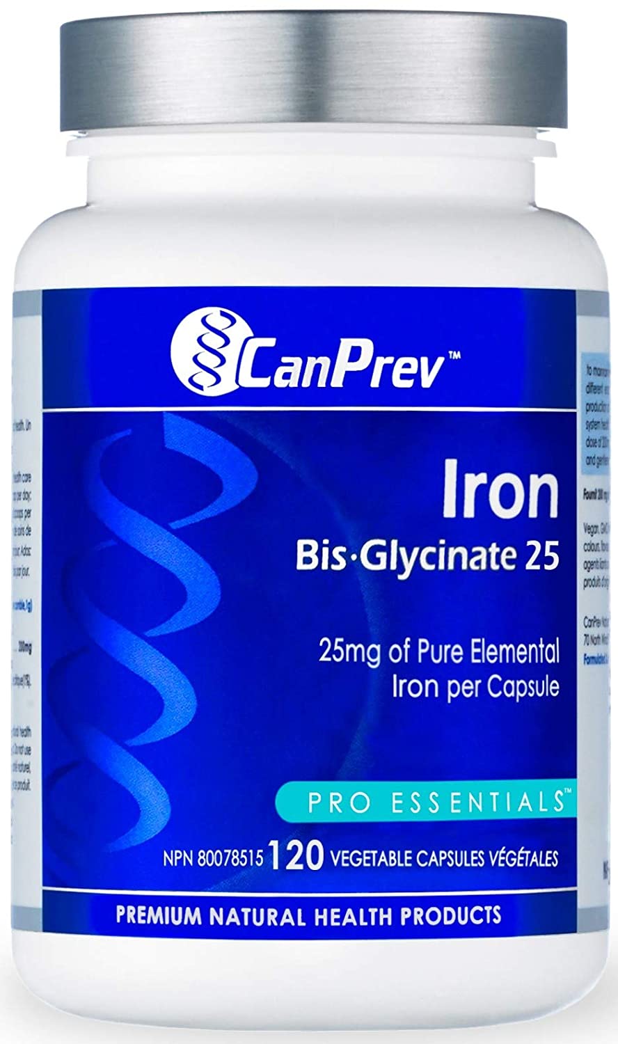 CanPrev Iron Bis-Glycinate 25mg 120 V Caps- CANPREV-The Health Store- Default Title