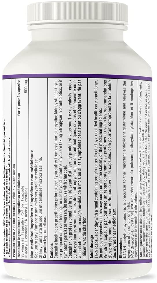 AOR N-A-C N-Acetyl-L-Cysteine 240 Caps- AOR-The Health Store- Default Title