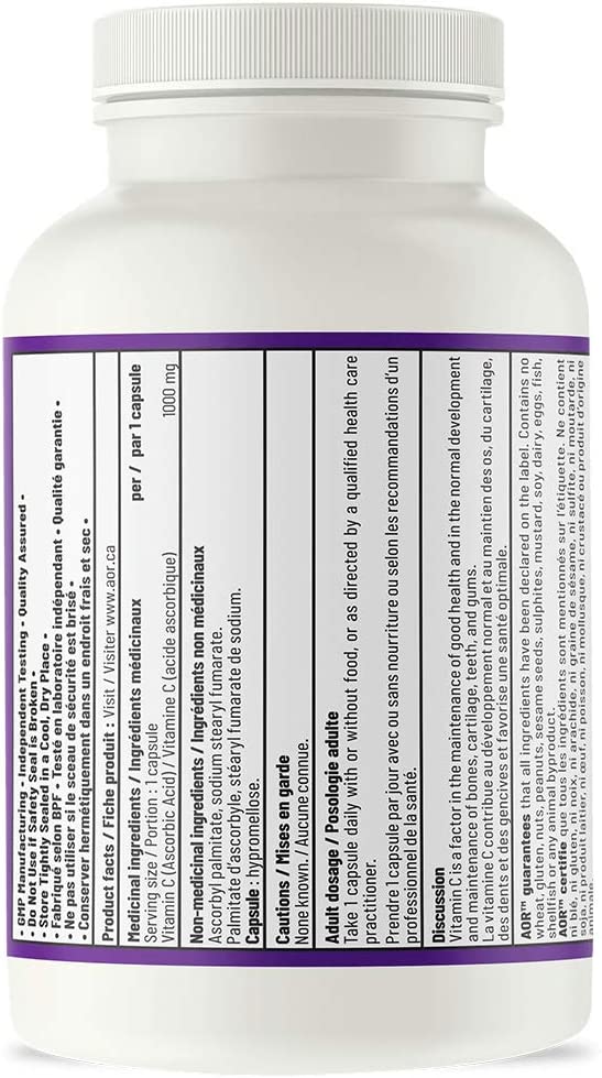AOR Vitamin C 1000mg 300 V Caps- AOR-The Health Store- Default Title