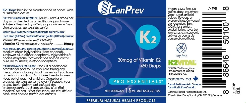 CanPrev K2 Drops 15mL- CANPREV-The Health Store- Default Title