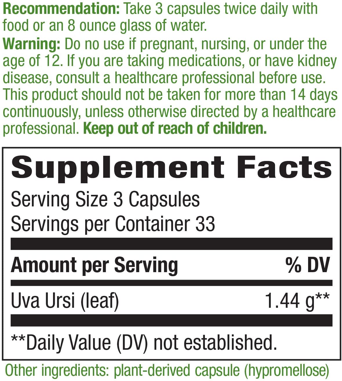 Nature's Way Uva Ursi Leaves 100 V Caps- NATURE'S WAY-The Health Store- Default Title