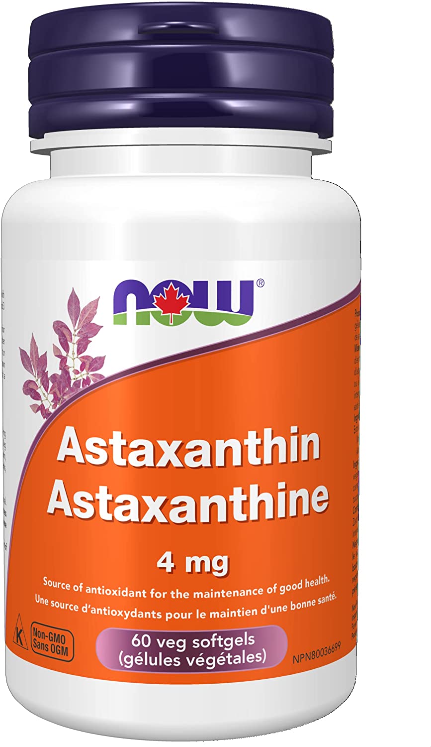 NOW Astaxanthin Antioxidant 4mg 60 V Soft Gels- PURE SOURCE-The Health Store- Default Title