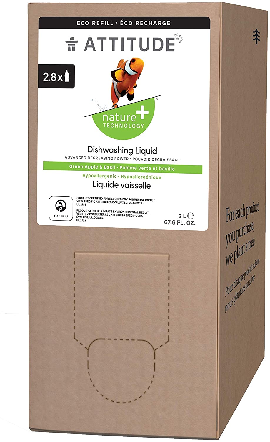 ATT Dishwashing Liquid Refill Green Apple & Basil 2L- PURITY LIFE-The Health Store- Default Title