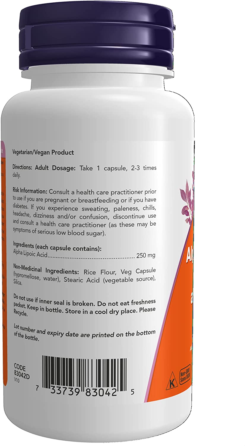 NOW Alpha Lipoic Acid 250mg 60 Caps- PURE SOURCE-The Health Store- Default Title