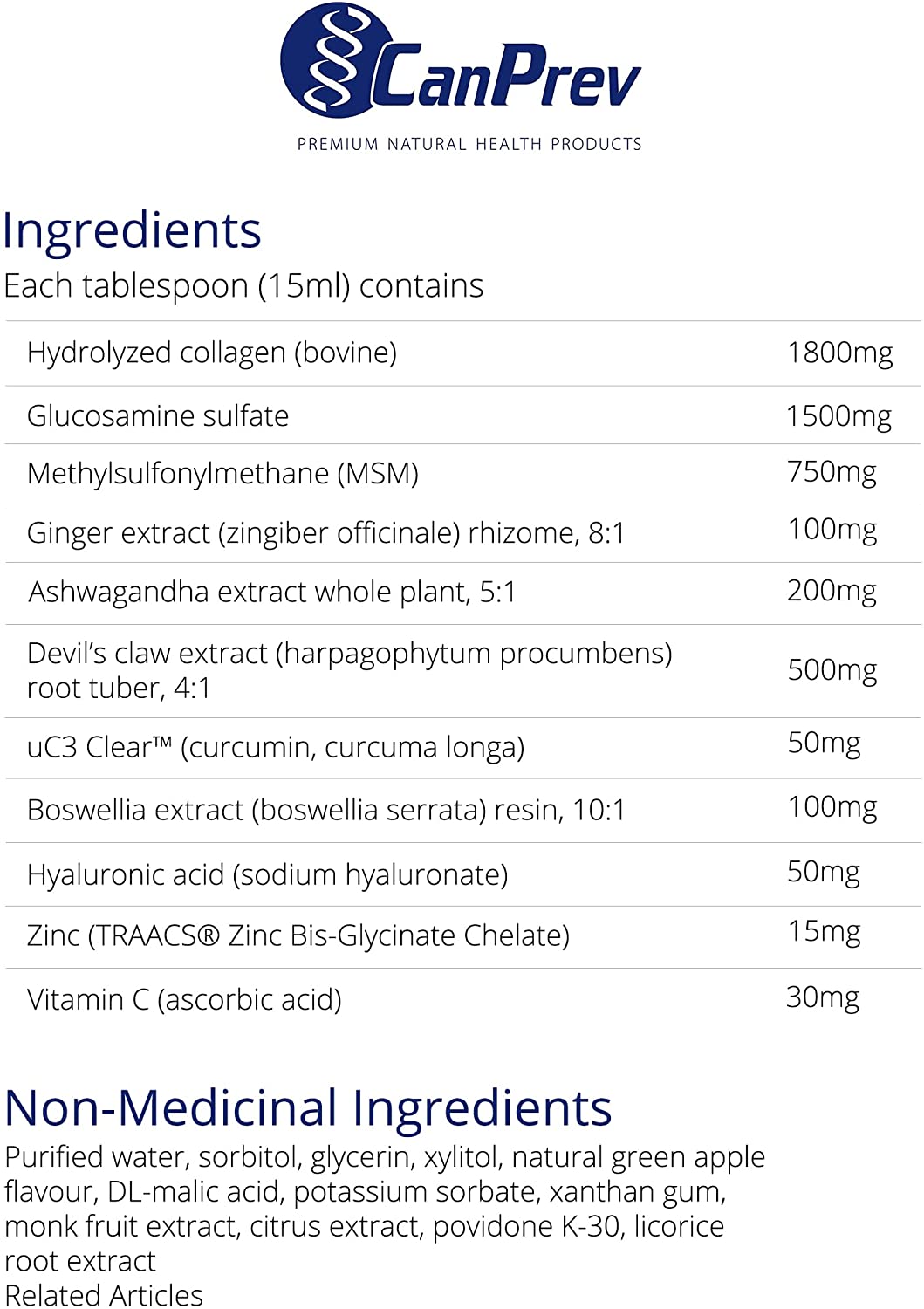 CanPrev Joint-Pro Liquid 500mL- CANPREV-The Health Store- Default Title