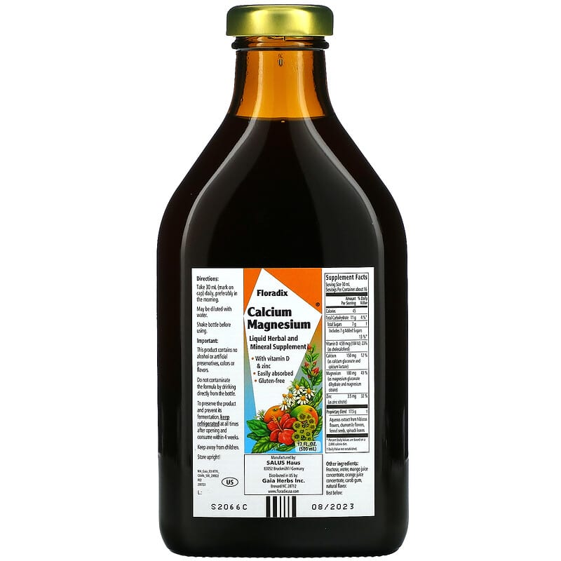 Salus Calcium Magnesium + Zinc & Vitamin D Liquid 500mL- HEATHOLOGY-The Health Store- Default Title