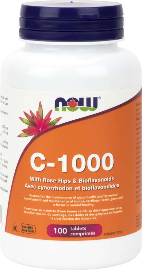 NOW C-1000 with Rose Hips & Bioflavonoids 100tablets- PURE SOURCE-The Health Store- Default Title