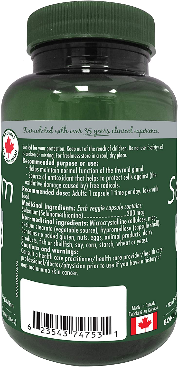 Naka Selenium 200 mcg Antioxidant Thyroid Support 150 V Caps- NAKA ORIGINAL-The Health Store- Default Title
