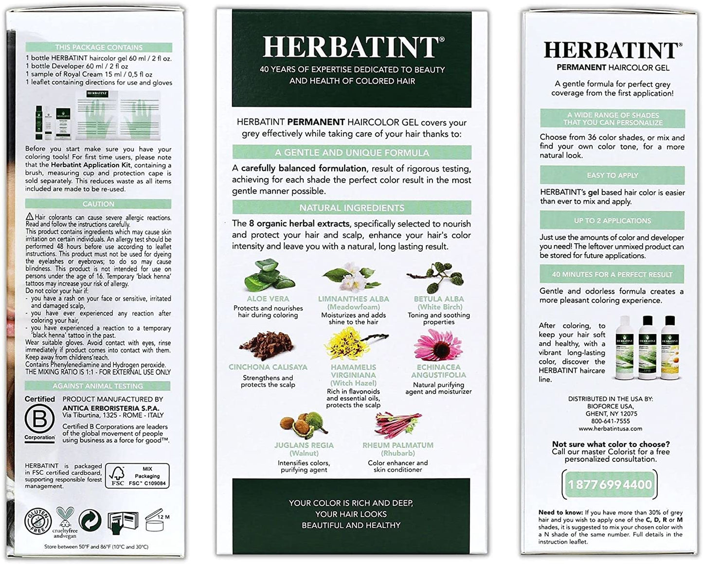 Herbatint Hair Dye 1N Black 135mL- BIO FORCE-The Health Store- Default Title