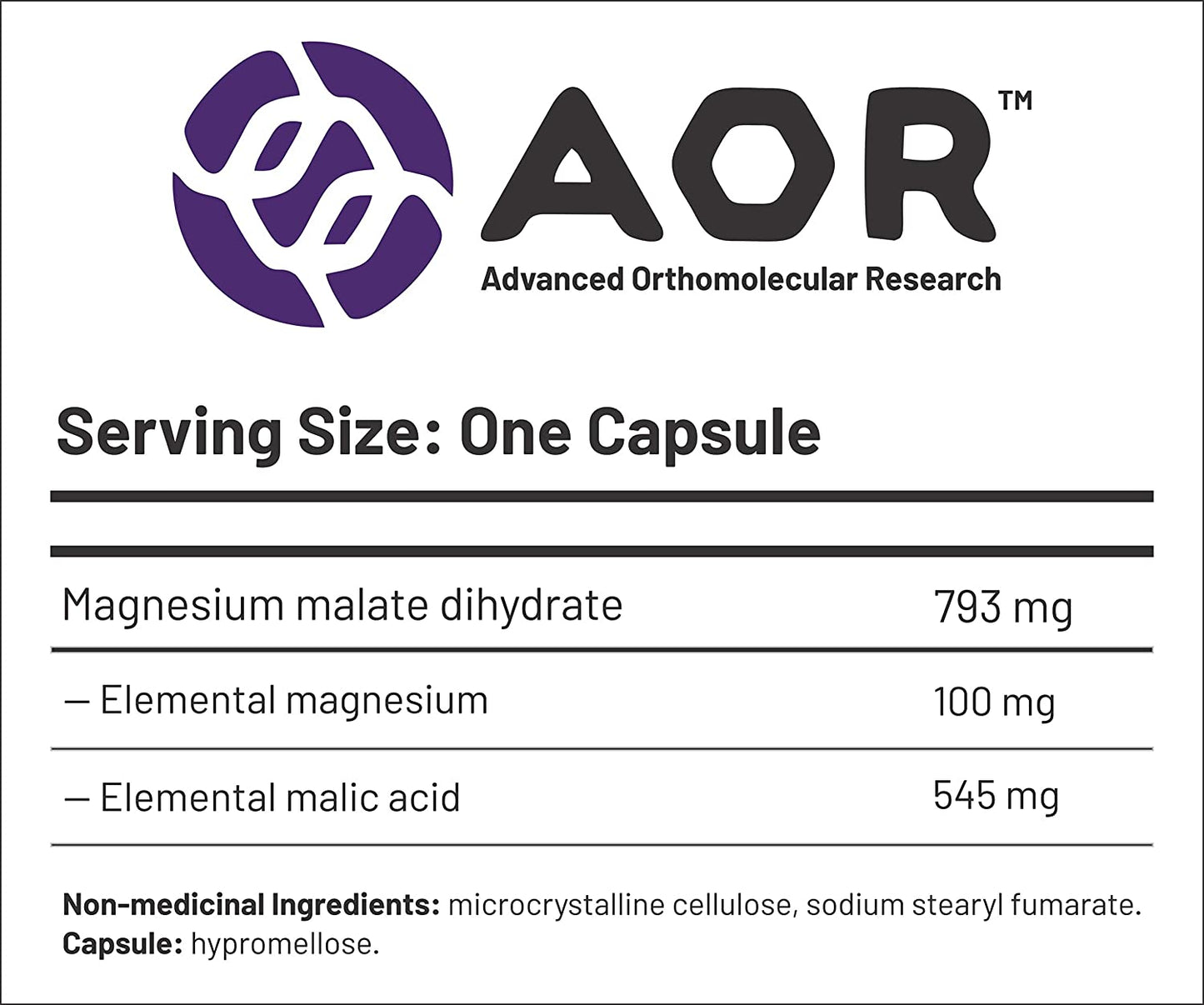 AOR Mag Malate Renew 240 Caps- AOR-The Health Store- Default Title