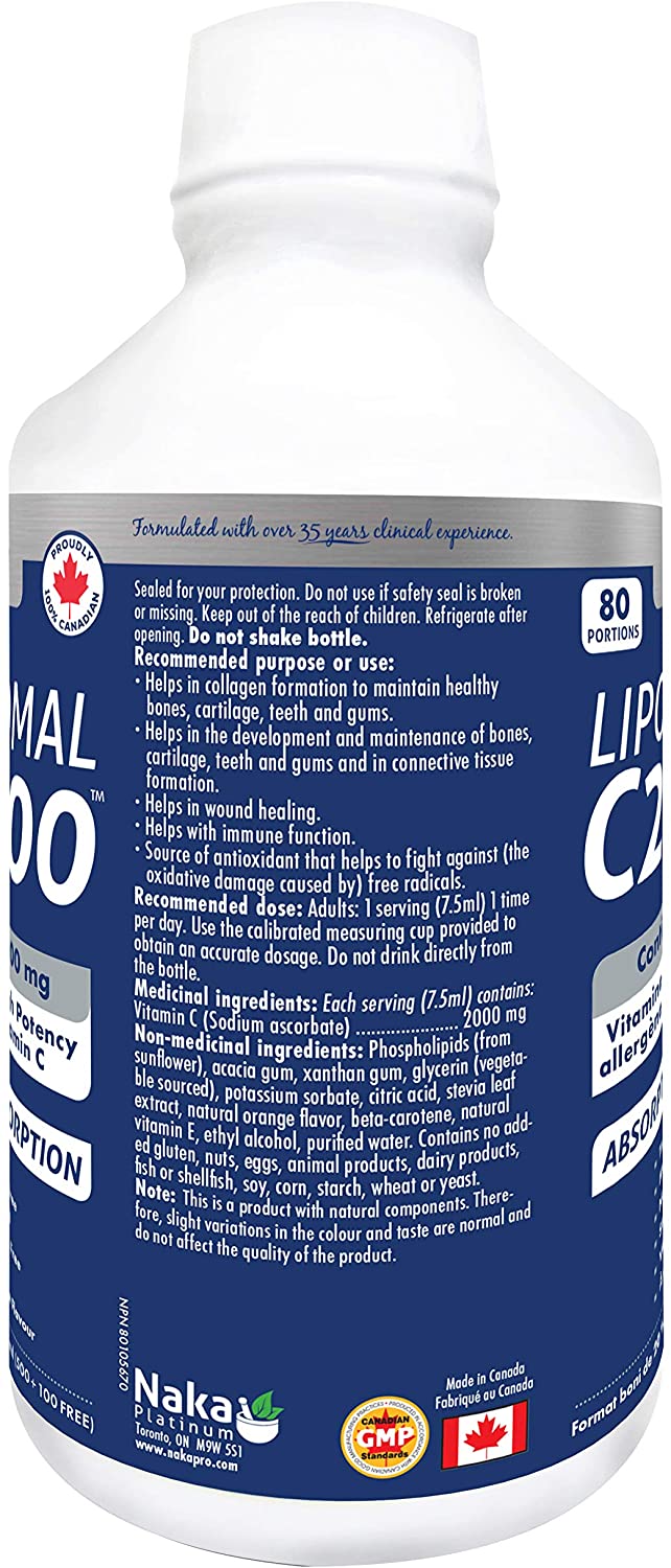 Naka Liposomal C2000 250mL- NAKA ORIGINAL-The Health Store- Default Title