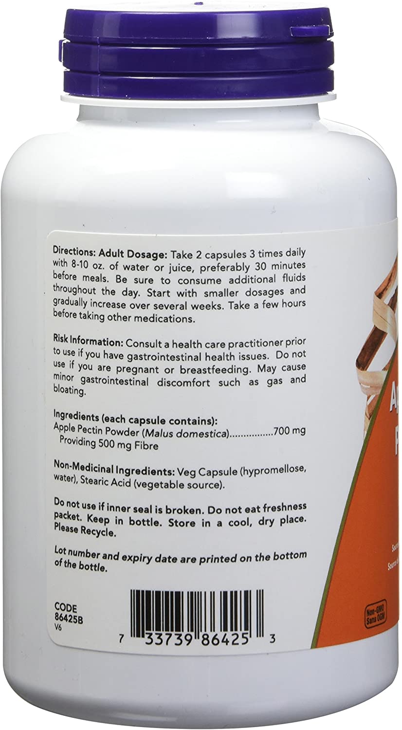 NOW Apple Pectin Intestinal Support 700mg 120 V Caps- PURE SOURCE-The Health Store- Default Title