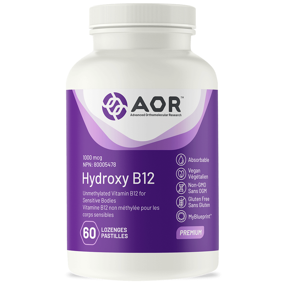 AOR Hydroxy B12 1000 mcg 60 Lozenges- AOR-The Health Store- Default Title