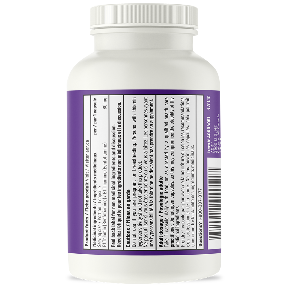 AOR Benfotiamine 120 V Caps- AOR-The Health Store- Default Title