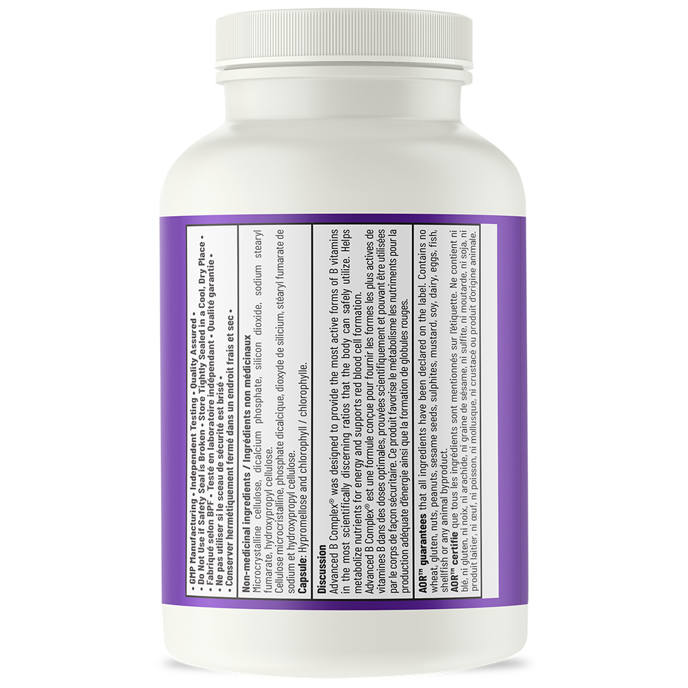 AOR Advanced B Complex- AOR-The Health Store- 90 Caps